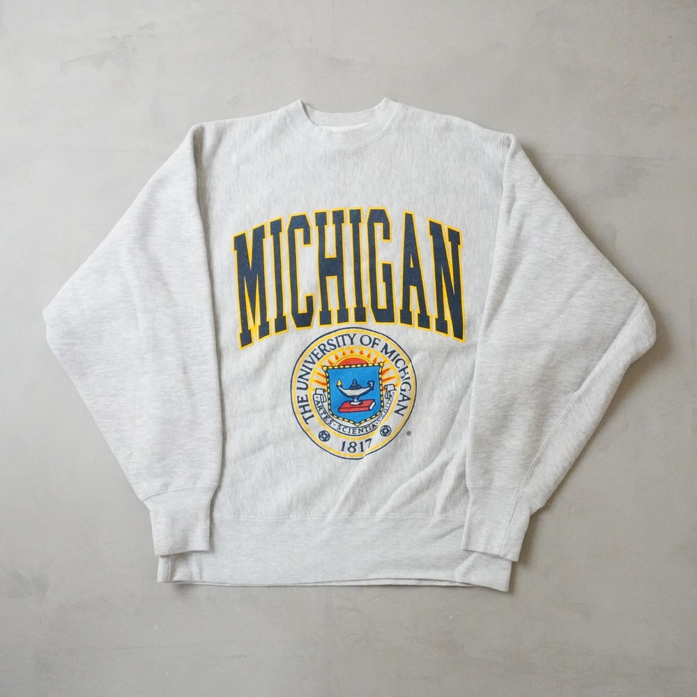 Vintage University of Michigan Sweatshirt XL Mens Grey Seal Collegiate 90s
